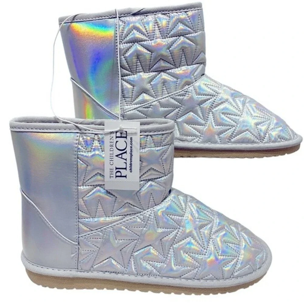 The Children’s Place Girls Metallic Star Chalet Boots